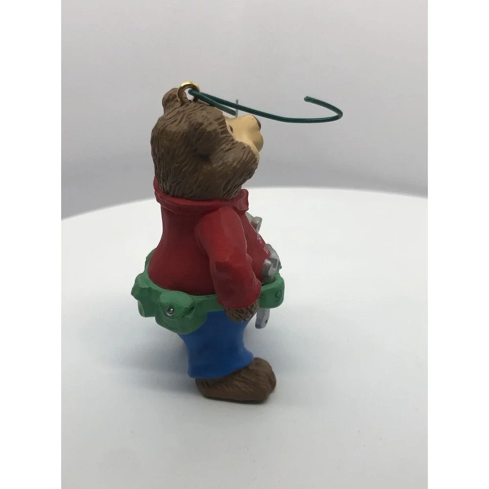 Vtg Hallmark 1993 Keepsake Dad Bear Dad's Santa Workshop‎ Christmas Ornament